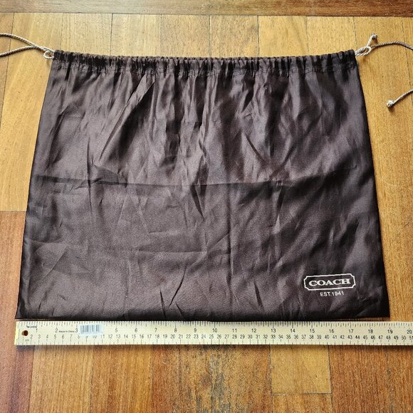 COACH Brown Silk Drawstring Dust Bag - Picture 10 of 16